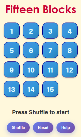 15 Blocks game